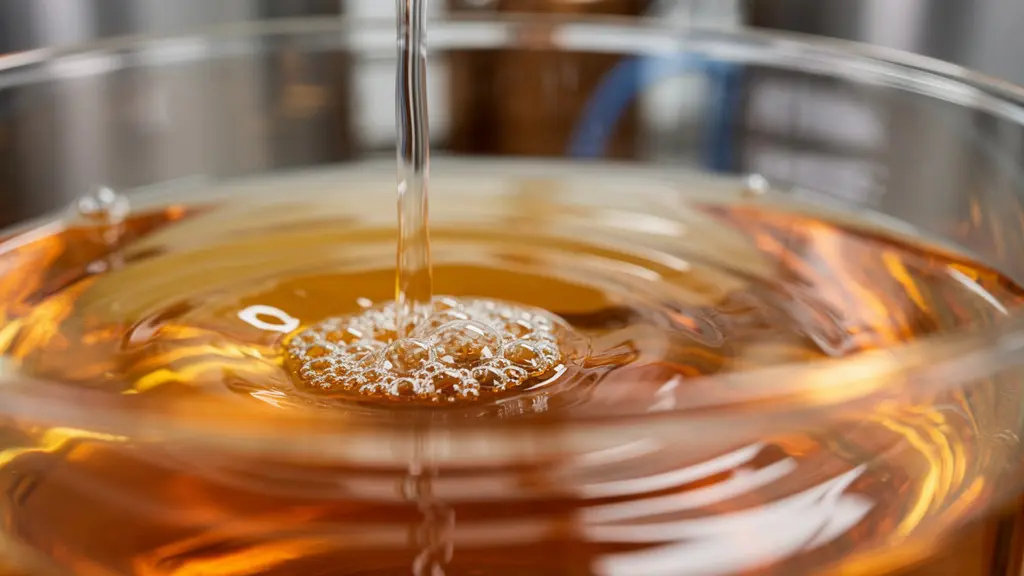 Professional setup for adding water to spirits in distillery