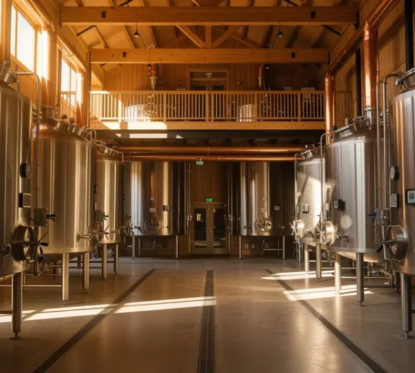 Professional spirits marrying process in distillery vat room