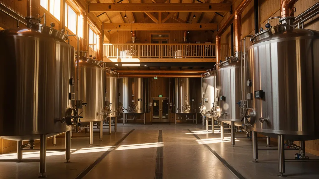 Professional spirits marrying process in distillery vat room